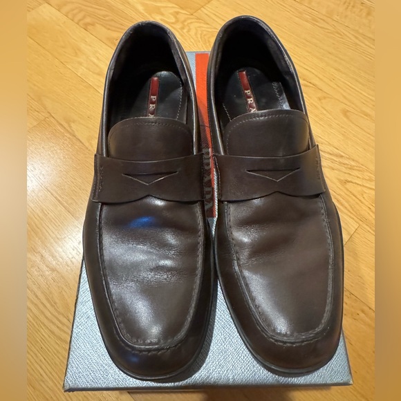 Prada Men’s Loafers in chocolate brown - Picture 1 of 3